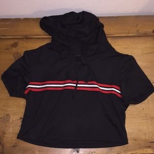 Crop top hoodie by Liz & Sara